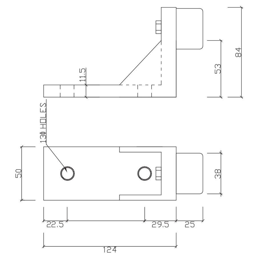CRH Large Door Stop, Grey