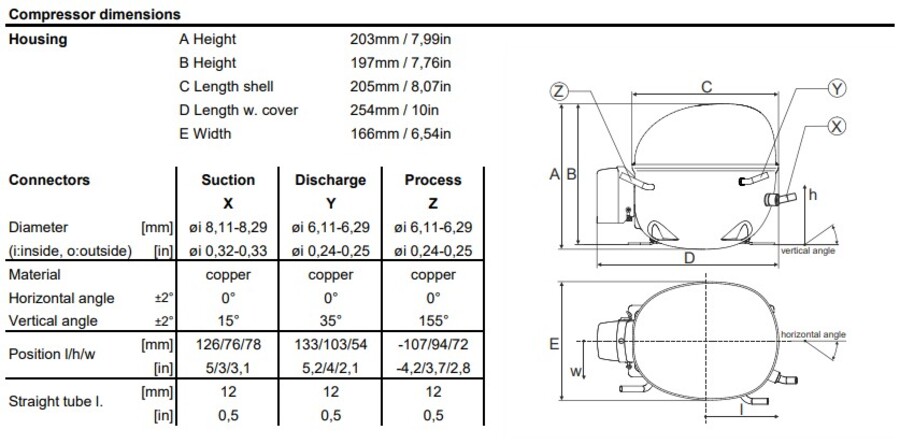Secop NL7CLX Compressor LBP 220-240V 
