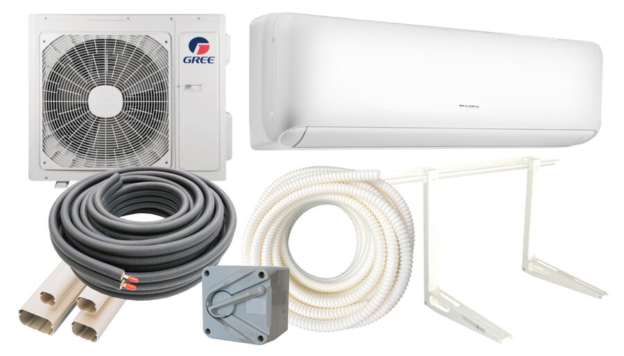 Gree Alto Cooling Only Split System Air Conditioner - 2.7kW - Wall Install Kit