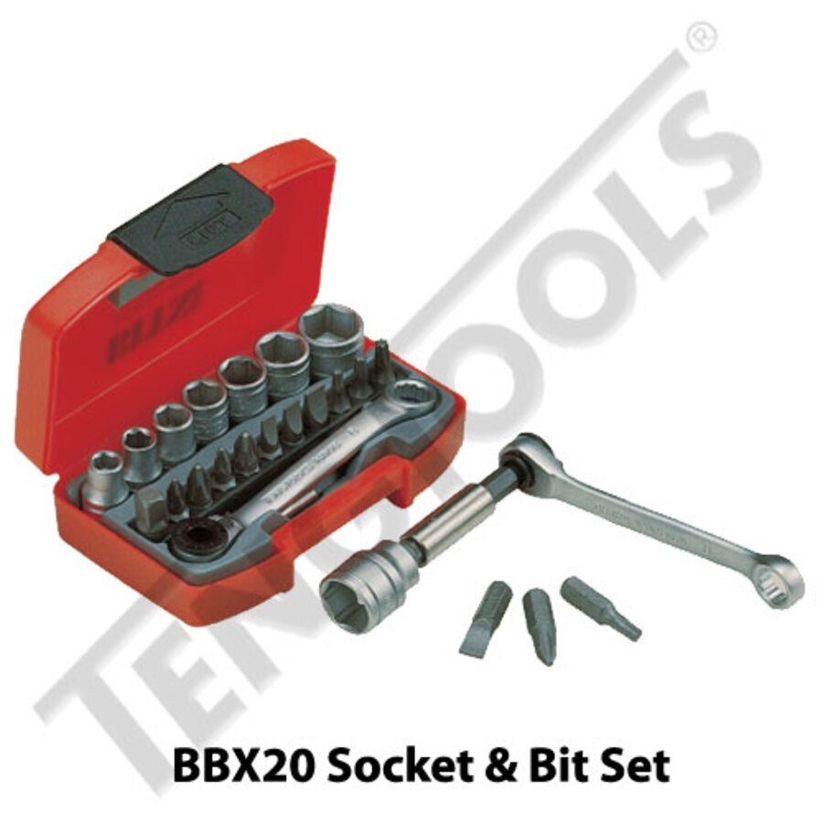 Teng 20Pce 1/4Dr Skt & Bit Set