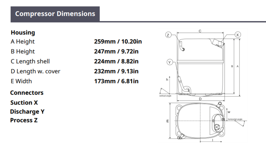 Secop GS34MLX Compressor MBP 220-240V