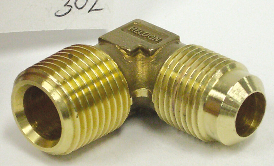 Forged Brass Elbow 3/8MSAEx3/8MBSP