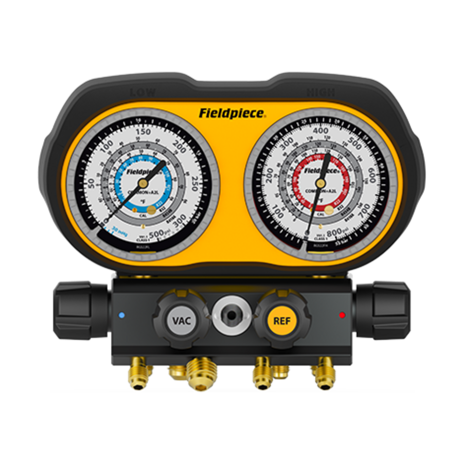 Fieldpiece Ref, 4 Port Gauge Set, R134a, R404A, R407C, R448A   
