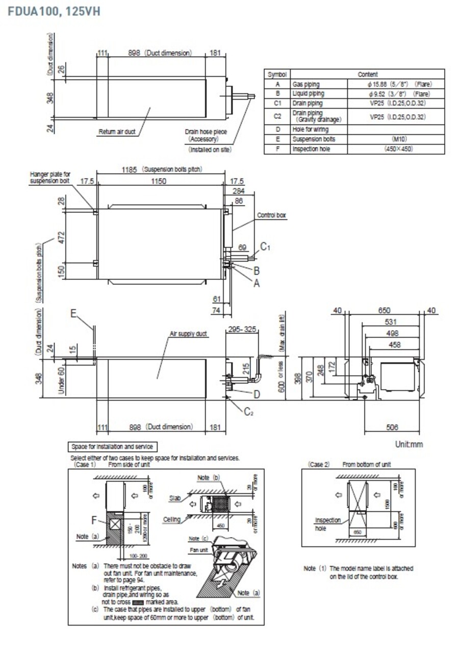 MHI FDUA Ducted System Air Conditioner - 10.0kW