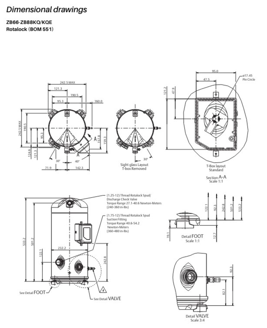 ZB Digital Copeland Scroll Compressor 3 Phase 