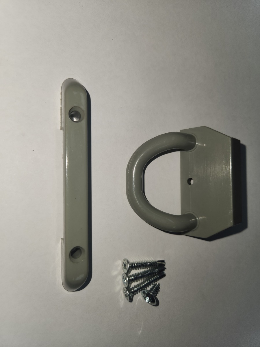 Manual Night blind loop hook handle & hold down anchor.