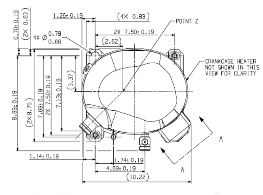 Copeland Compressor - Rotalock, 2.25HP, 1PH (No Electrics)
