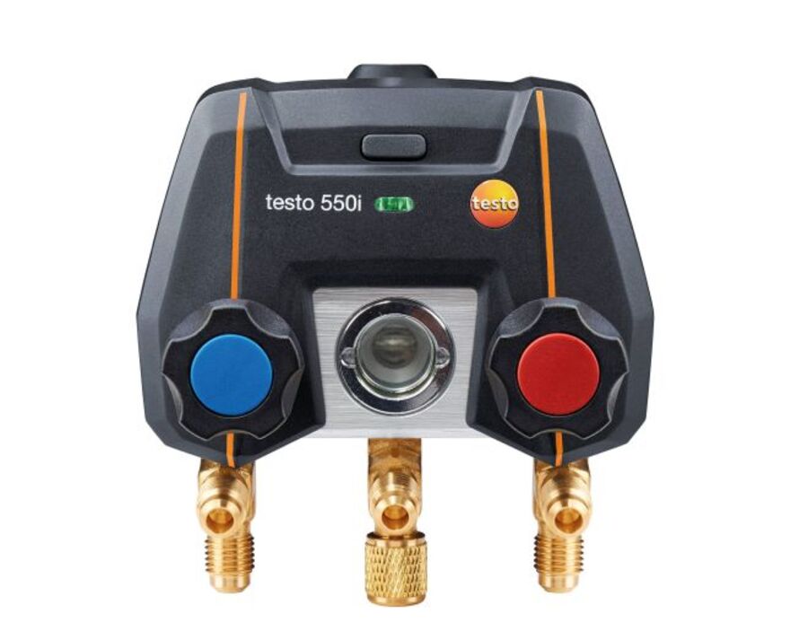 testo 550i - App-controlled digital manifold with Bluetooth and 2-way valve block