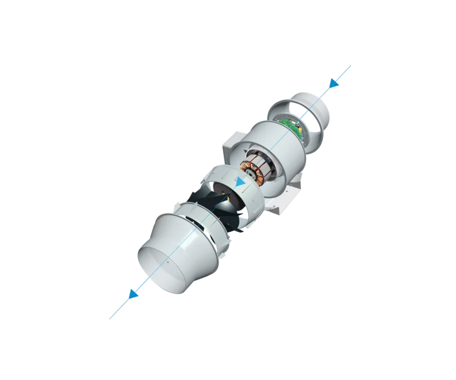 Pacific Ventilation PMF Circular Inline EC Duct Fan - 150mm