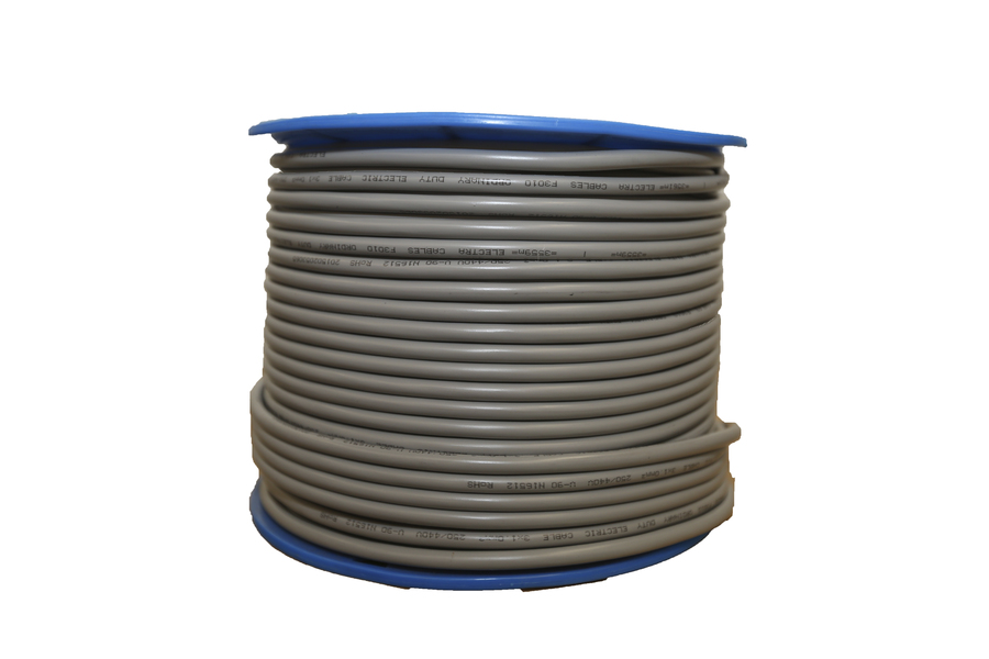Electric cable Grey 3 core 1mm 10a per mtr