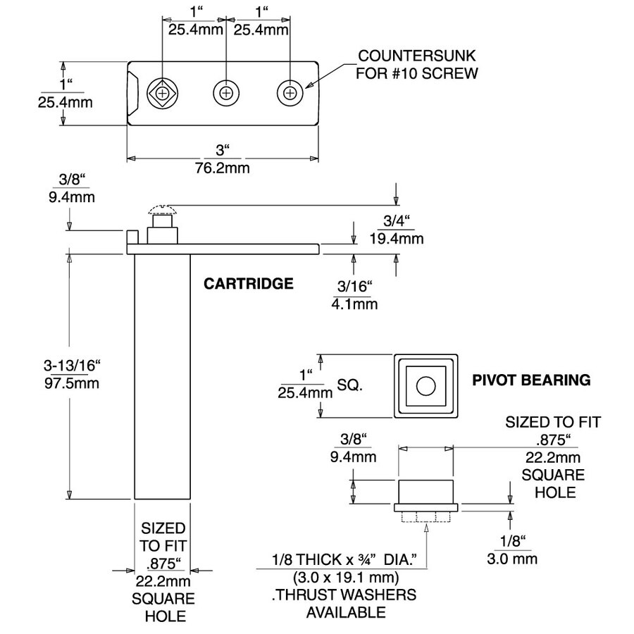 Kason Pivot Cartridge Hinge