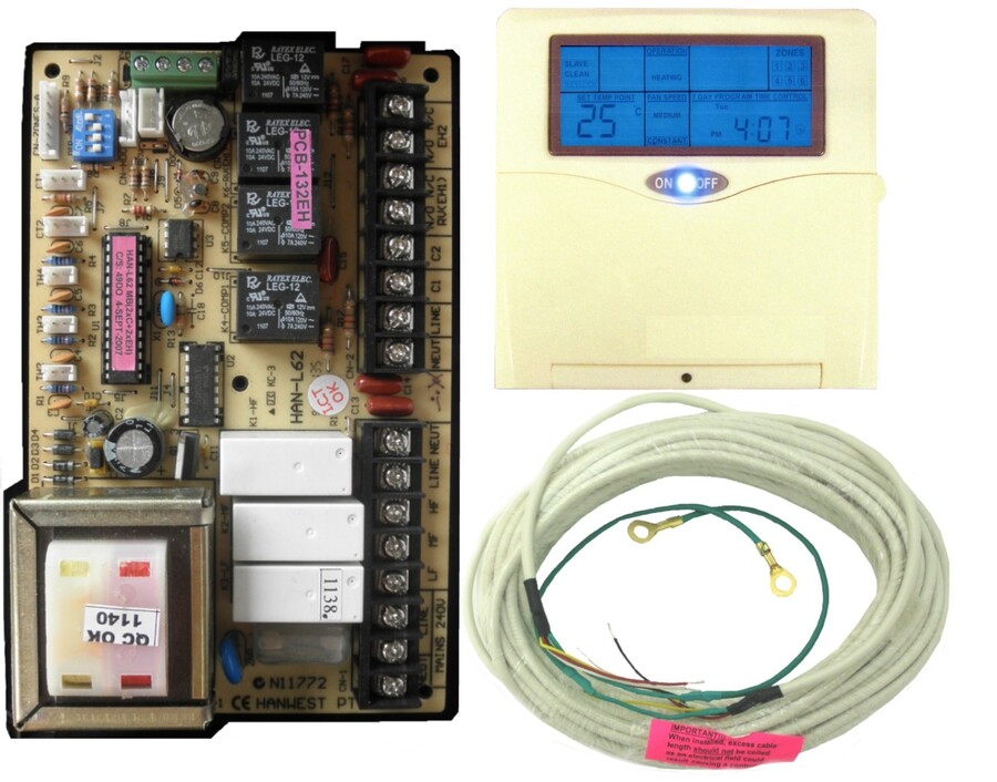 2 STAGE COOL ONLY WITH ELEMENT HEAT CONTROLLER WITH 7 DAY PROGRAMMABLE TIMER