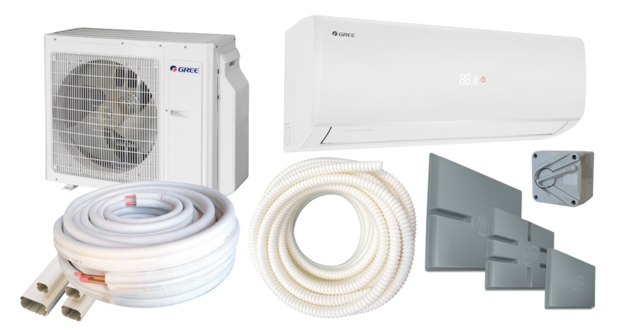 Gree Hyper+ Reverse Cycle Split System Air Conditioner - 7.1kW - Ground Install Kit