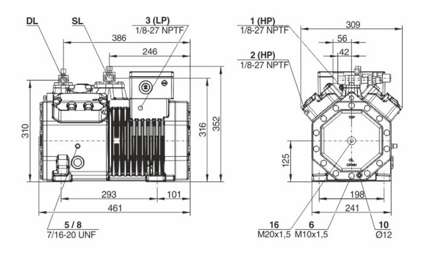 Bitzer Ecoline Semi-Hermetic Compressor 4CES-9Y-40S