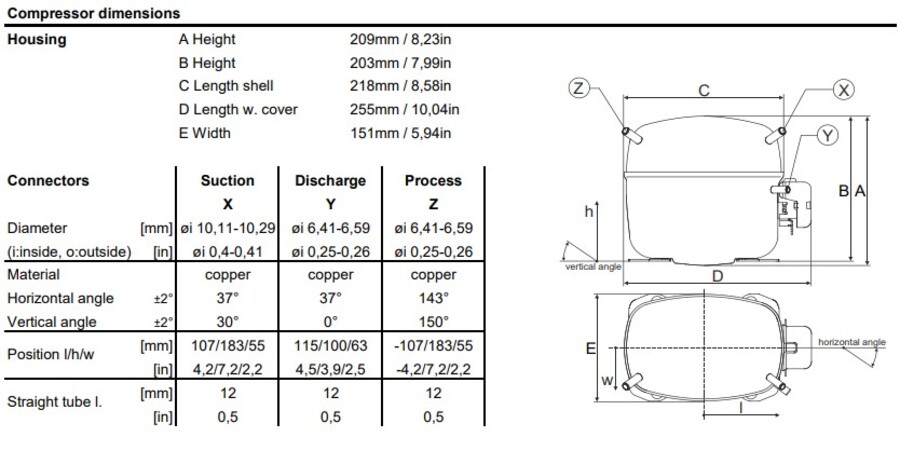 Secop SC15G Compressor L/M/HBP 220-240V