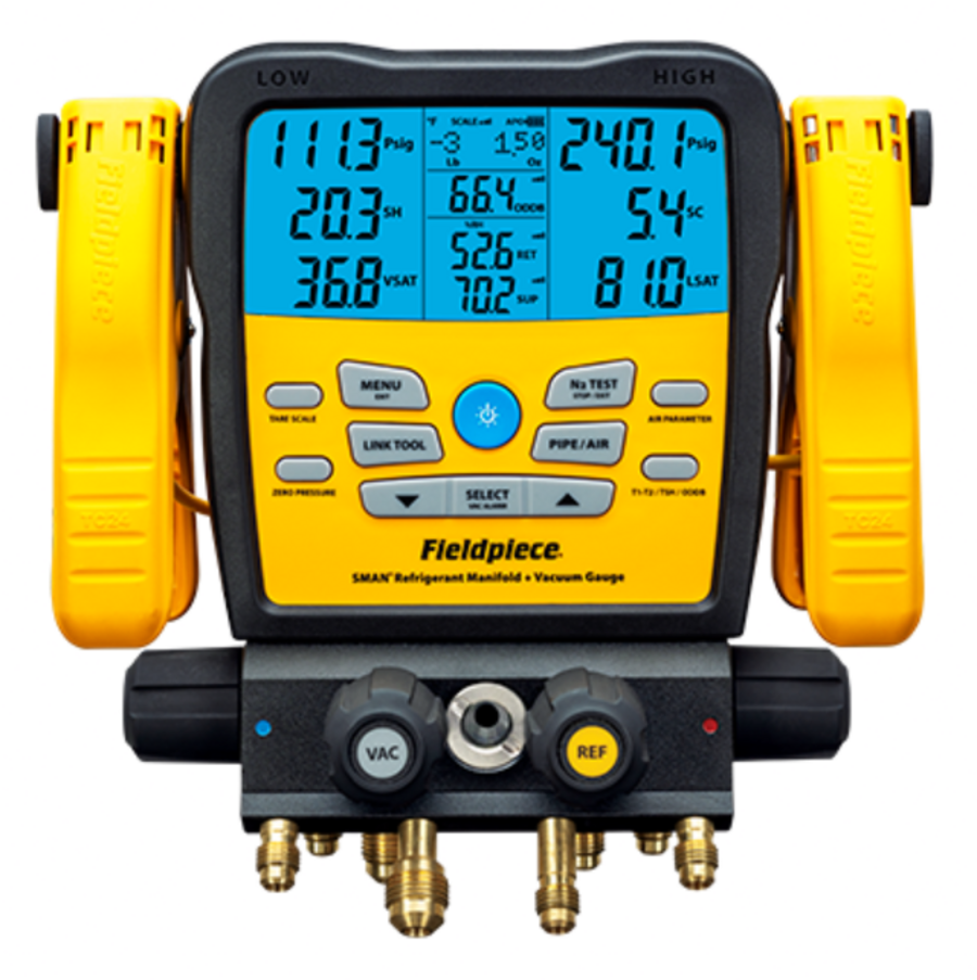 SM482VINT 4-Valve Digital Manifold with built in Data Logging & Vacuum Gauge