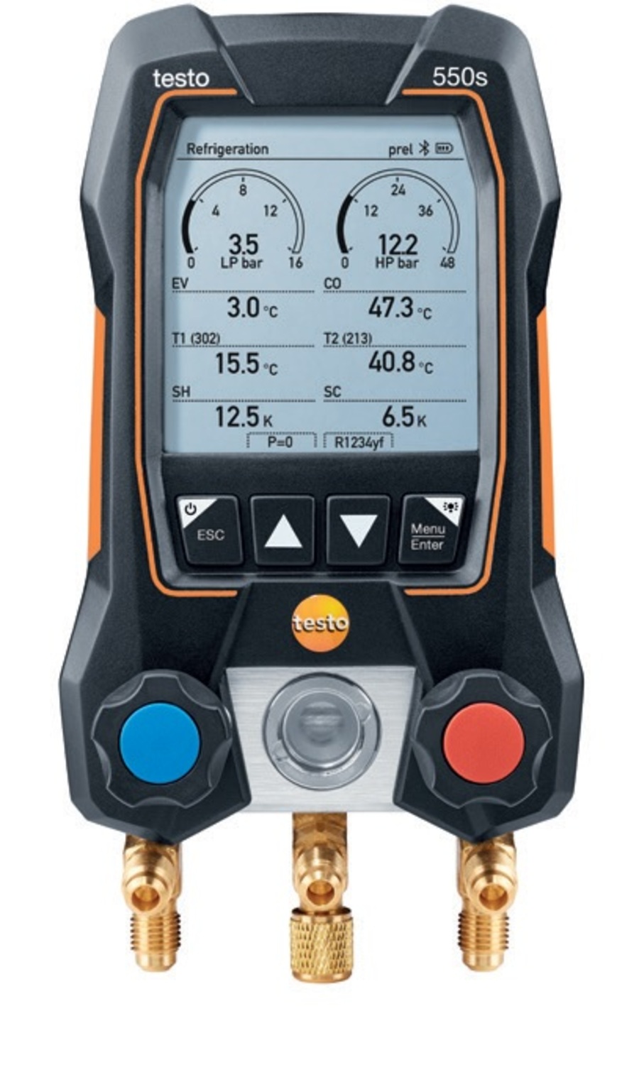 testo 550s Smart Kit - Smart digital manifold w/ wireless clamp temperature probes (incl Hoses)