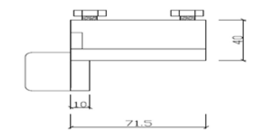 CRH Inline Adj Track Stop, Grey - LH