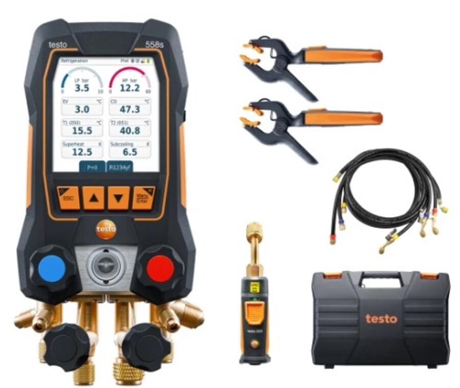 testo 558s Smart Vacuum Kit with filling hoses