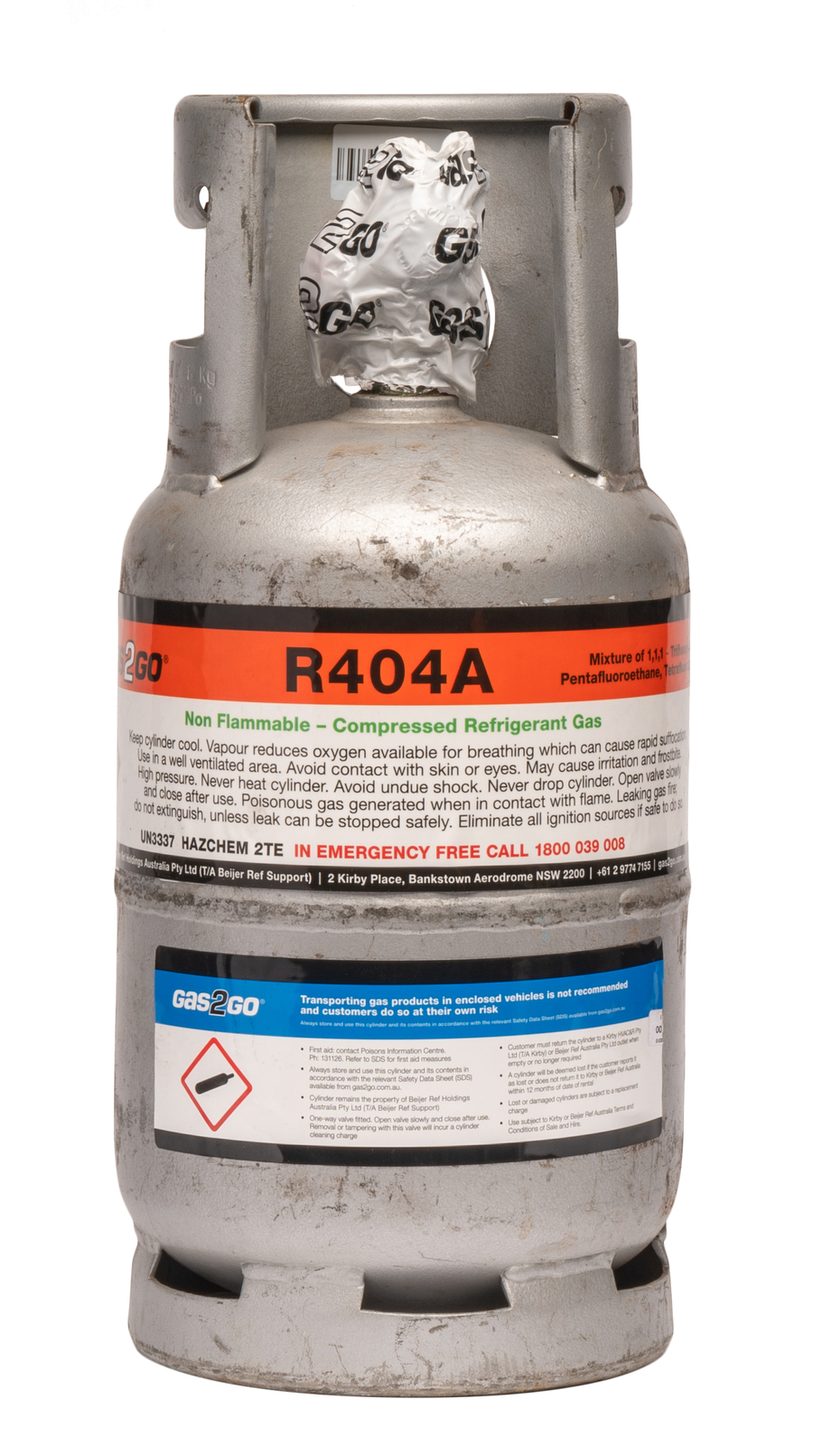 R404A Refrigerant 10KG Cylinder