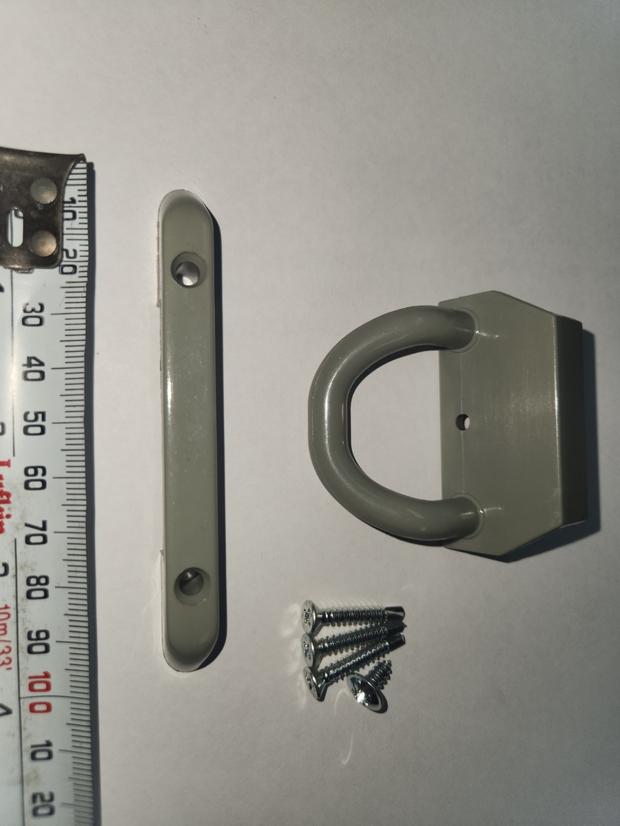 Manual Night blind loop hook handle & hold down anchor.