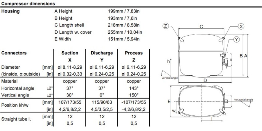 Secop SC10G Compressor L/M/HBP 220-240V