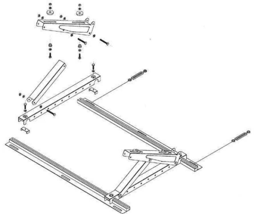 QAE A/C Roof Mtd Bracket 150 Max kg / 560 Long 