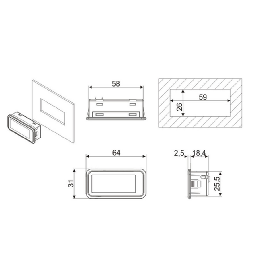 Dixell - 240v Digital Thermometer