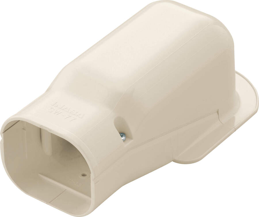 Inaba Slimduct white wall cap inlet/ outlet 100mm