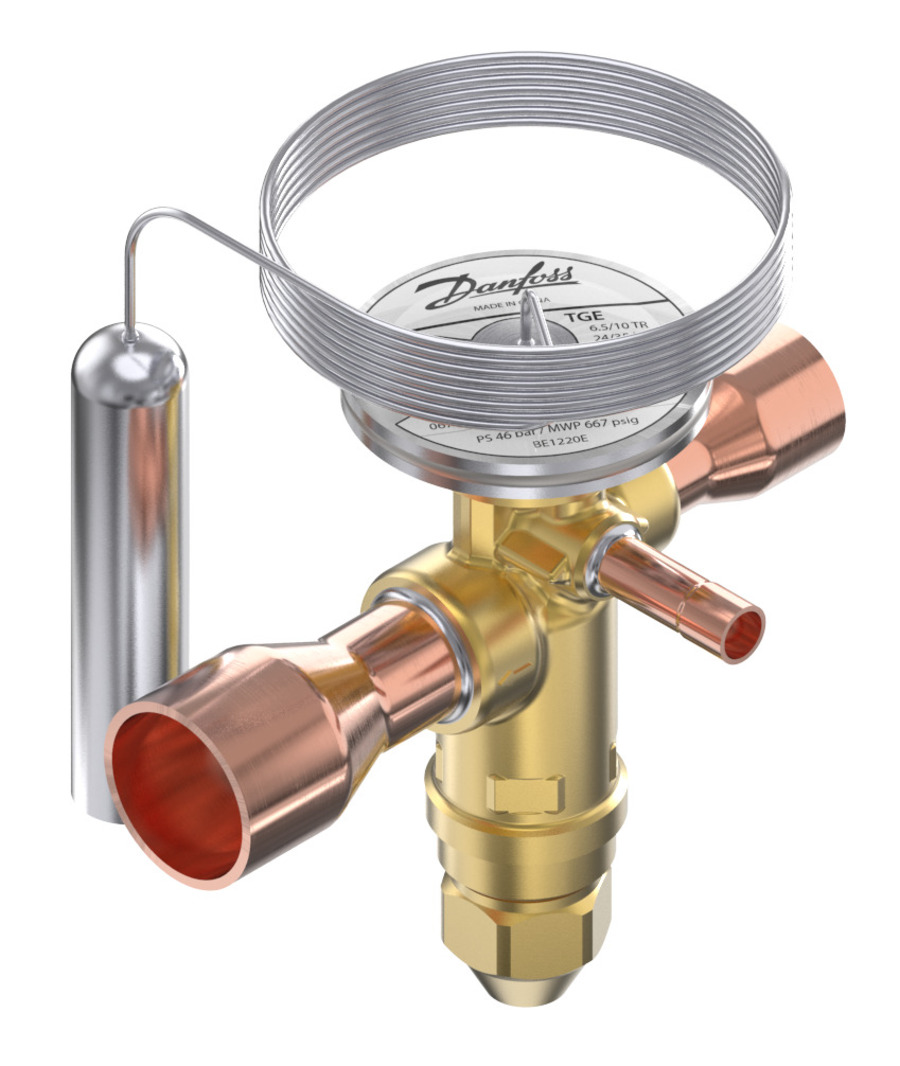 Thermostatic expansion valve, TGE, R134a; R513A, 27kw Bi-flow