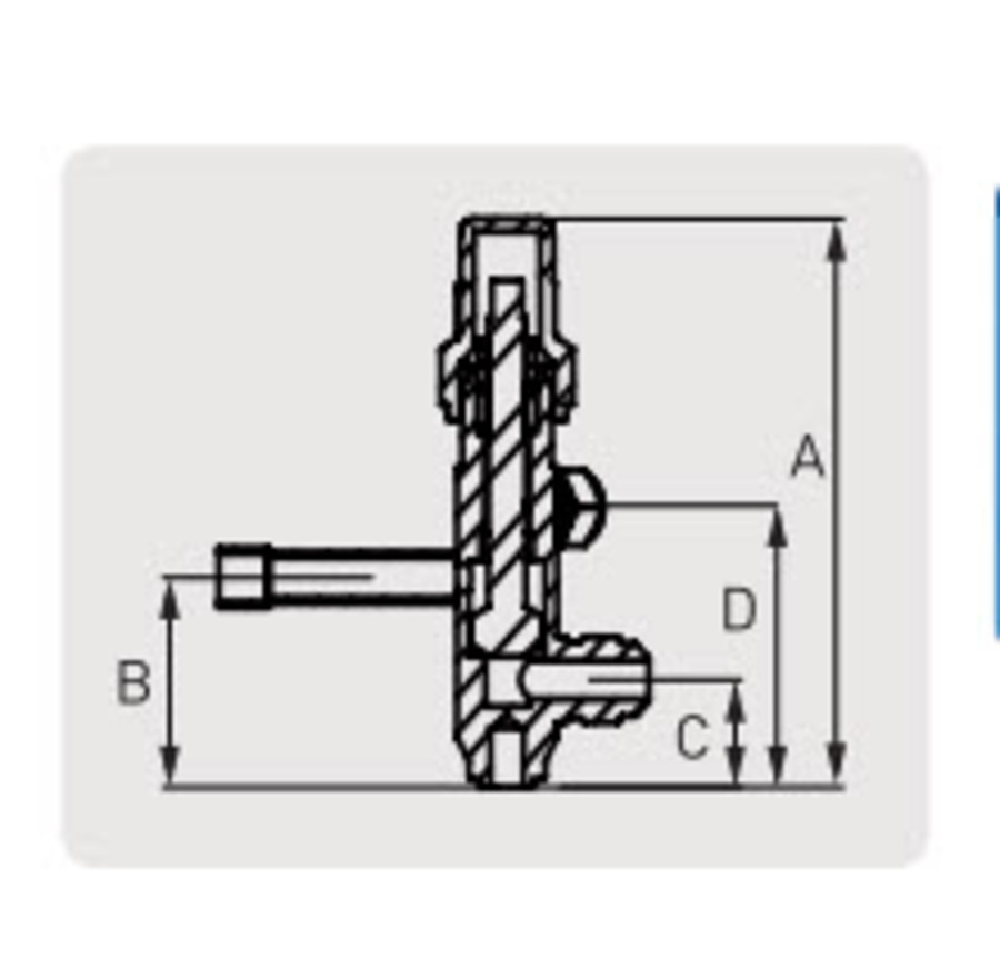 Henry Capped Line Valve 3/8IDx3/8MSAE Hex Base Mount c/w Access
