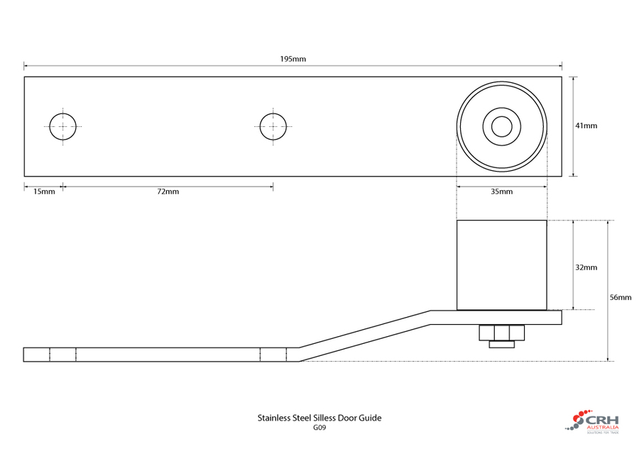 S/S Silless Door Guide