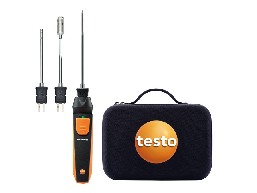 testo 915i temperature kit - Thermometer w/ temperature probes and smartphone operation