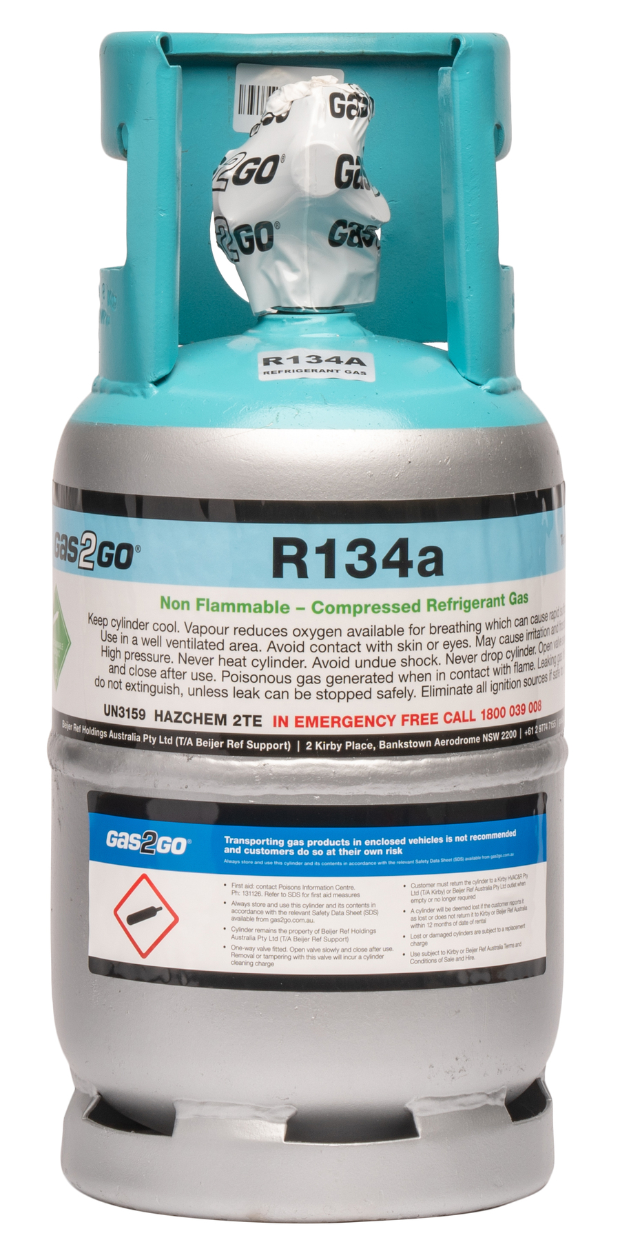 R134A 12kg cylinder 