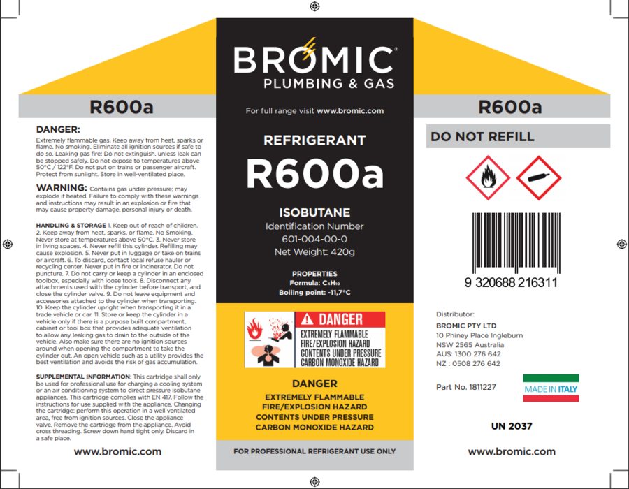 R600a Isobutane Refrigerant