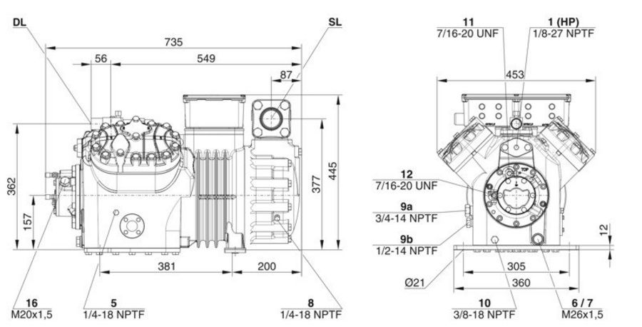 Bitzer Ecoline Semi-Hermetic Compressor 4FE-28Y-40S
