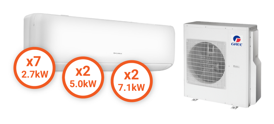 Gree Alto Reverse Cycle Mixed Size Split System Bulk Buy 1