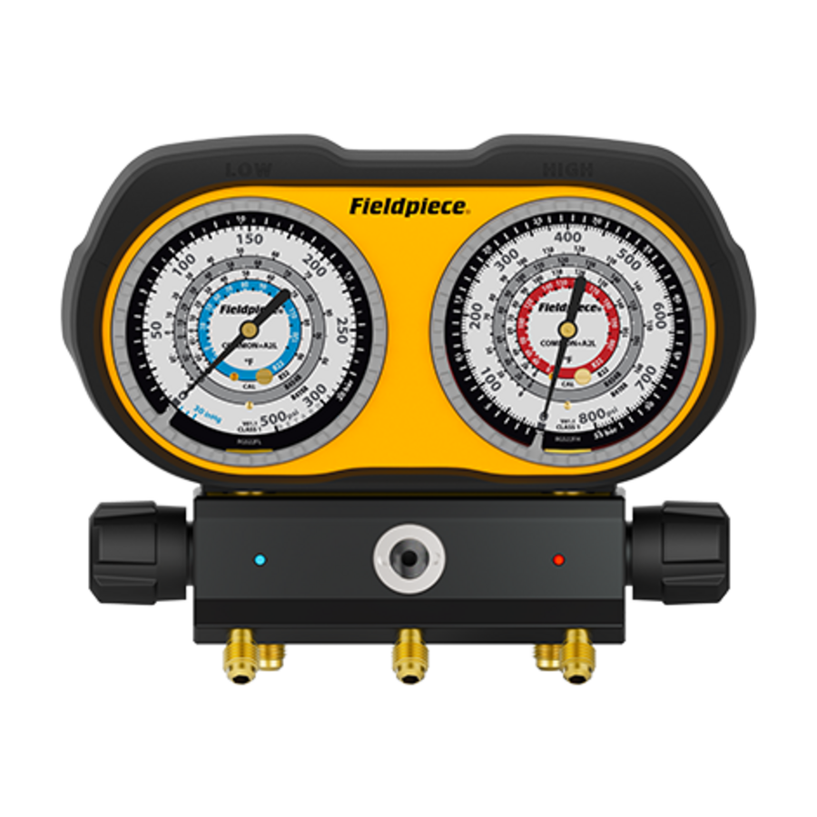 Fieldpiece A2L, HVAC 3 Port Gauge Set, R410A, R32, R22, R454B