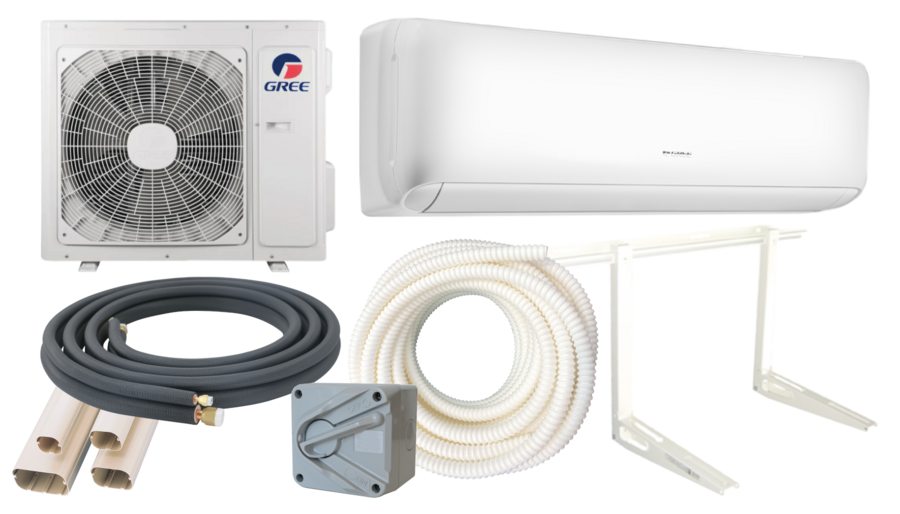 Gree Alto Cooling Only Split System Air Conditioner - 2.7kW - Wall Install Kit (5m Paircoil)